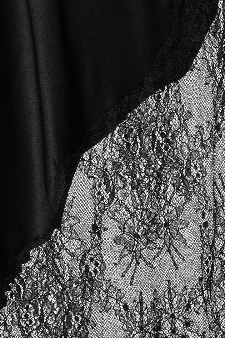 Fleur de Mal Size S Lace Silk Midi Skirt