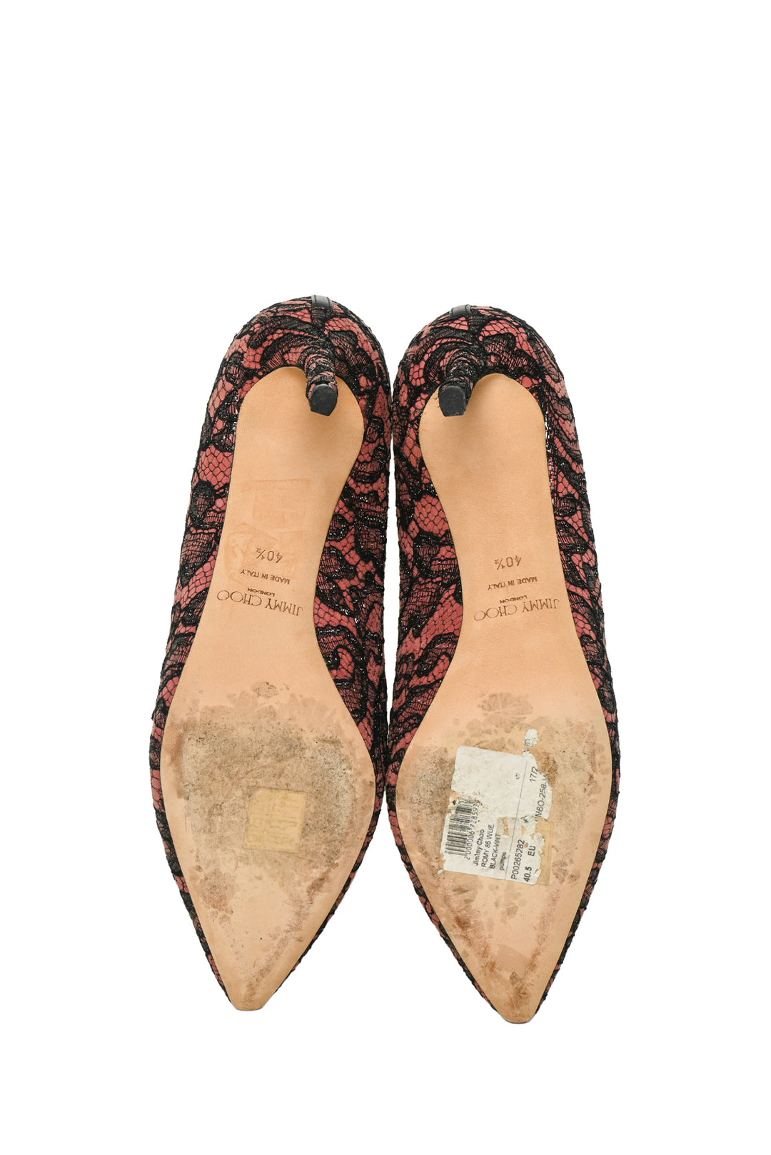 Jimmy Choo Size 40.5 Romy 85 Lace Pumps