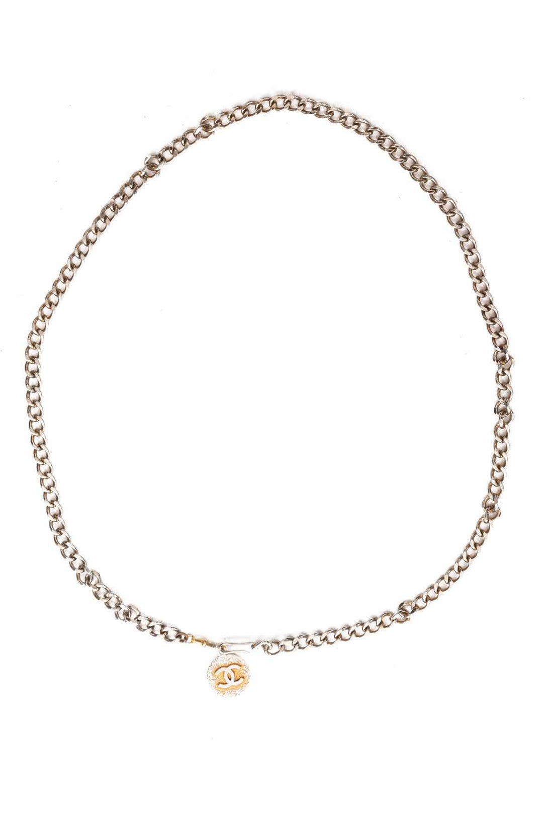 Chanel 1982 Vintage Inerlocking CC Logo Medallion Chain Belt