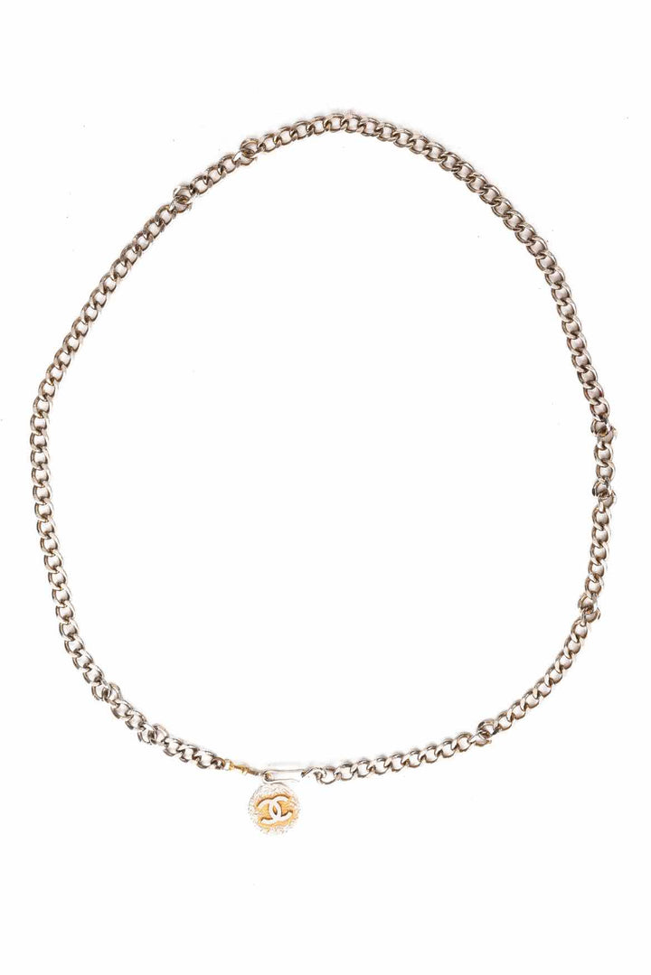 Chanel 1982 Vintage Inerlocking CC Logo Medallion Chain Belt