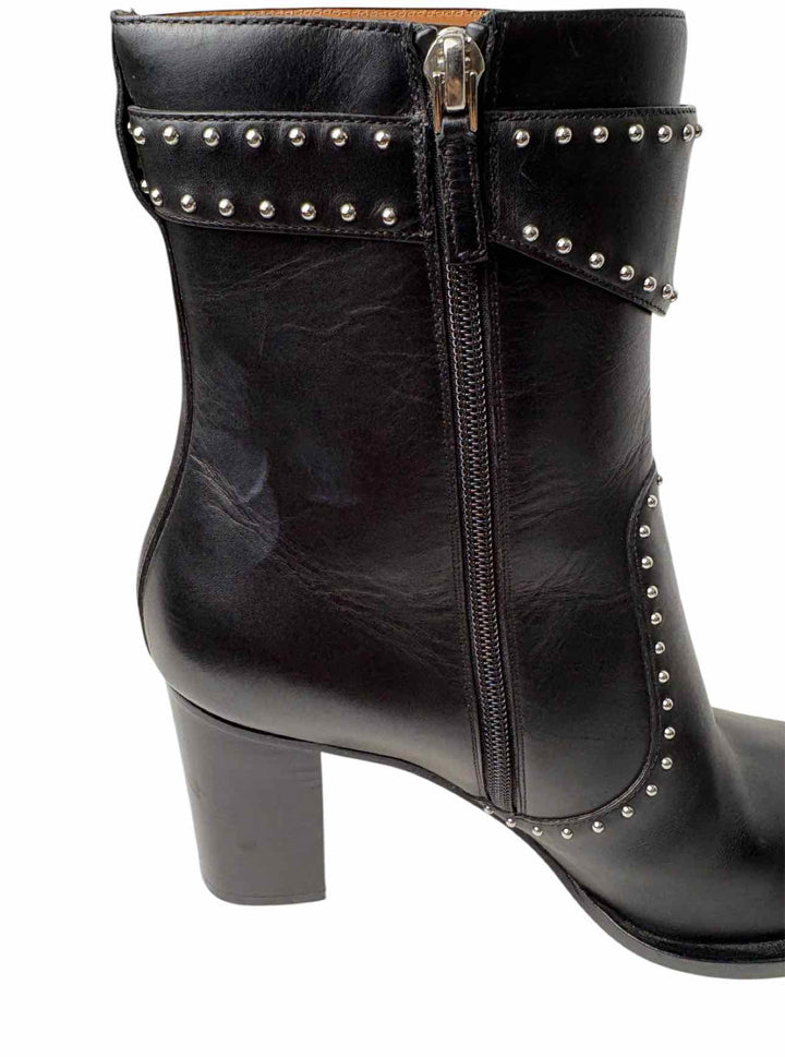 Givenchy Size 39.5 Elegant  Studded Leather Ankle Boots
