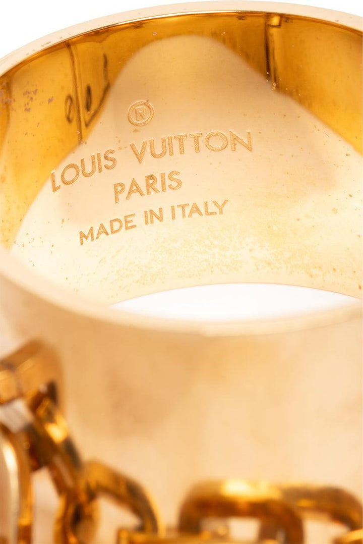 Louis Vuitton Gold Lock Me Manchette Cuff Bracelet