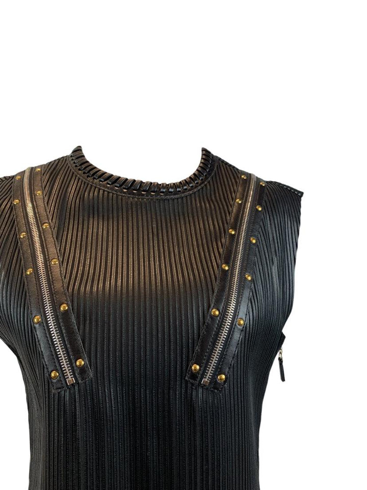 Louis Vuitton Size XS/S Zipper Shoulder Pleated Tank Top