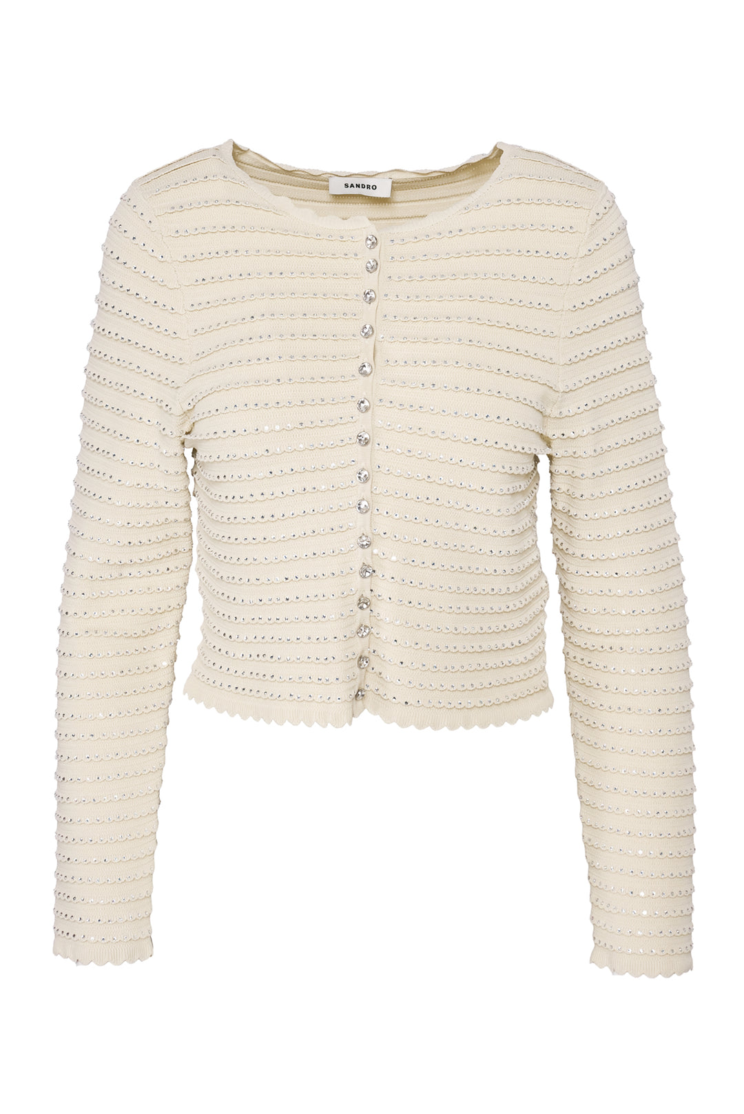 Sandro Size 3 Rhinestone Embellished Cardigan