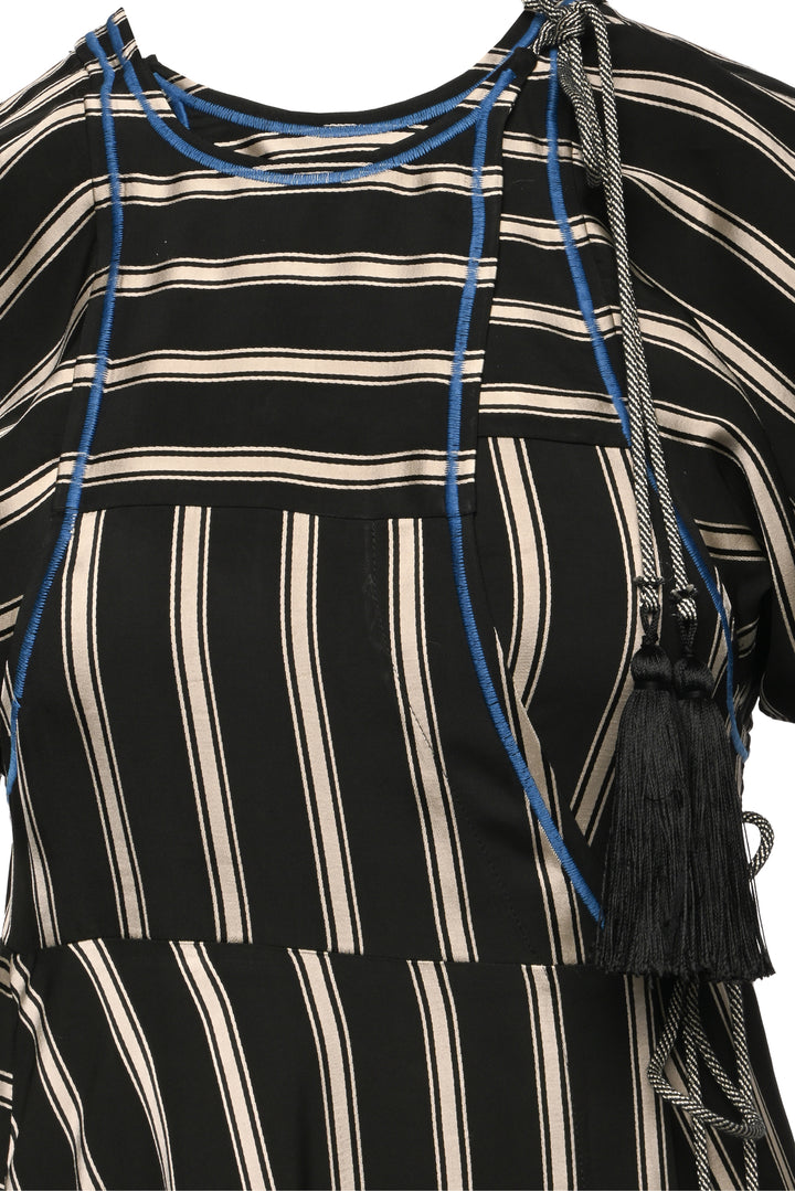 Etro Size 40 Striped Wrap Dress