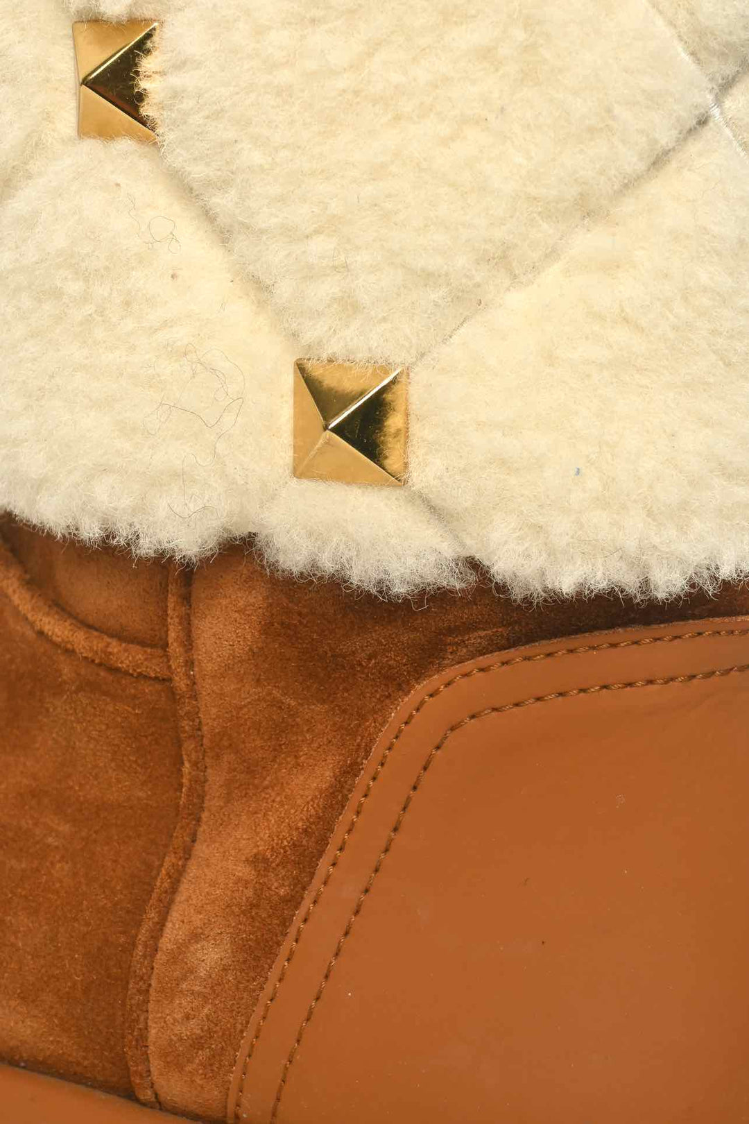 Valentino Size 36.5 Roman Stud Quilted Ankle Boots