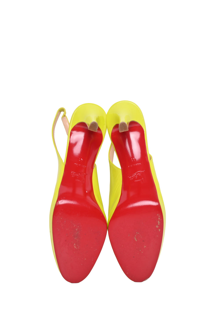 Christian Louboutin Size 41 Patent Leather Slingback Pumps