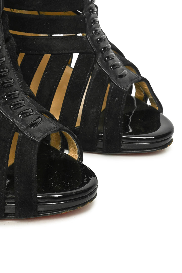 Christian Louboutin Size 38.5 Caged Karina Heeled Sandals