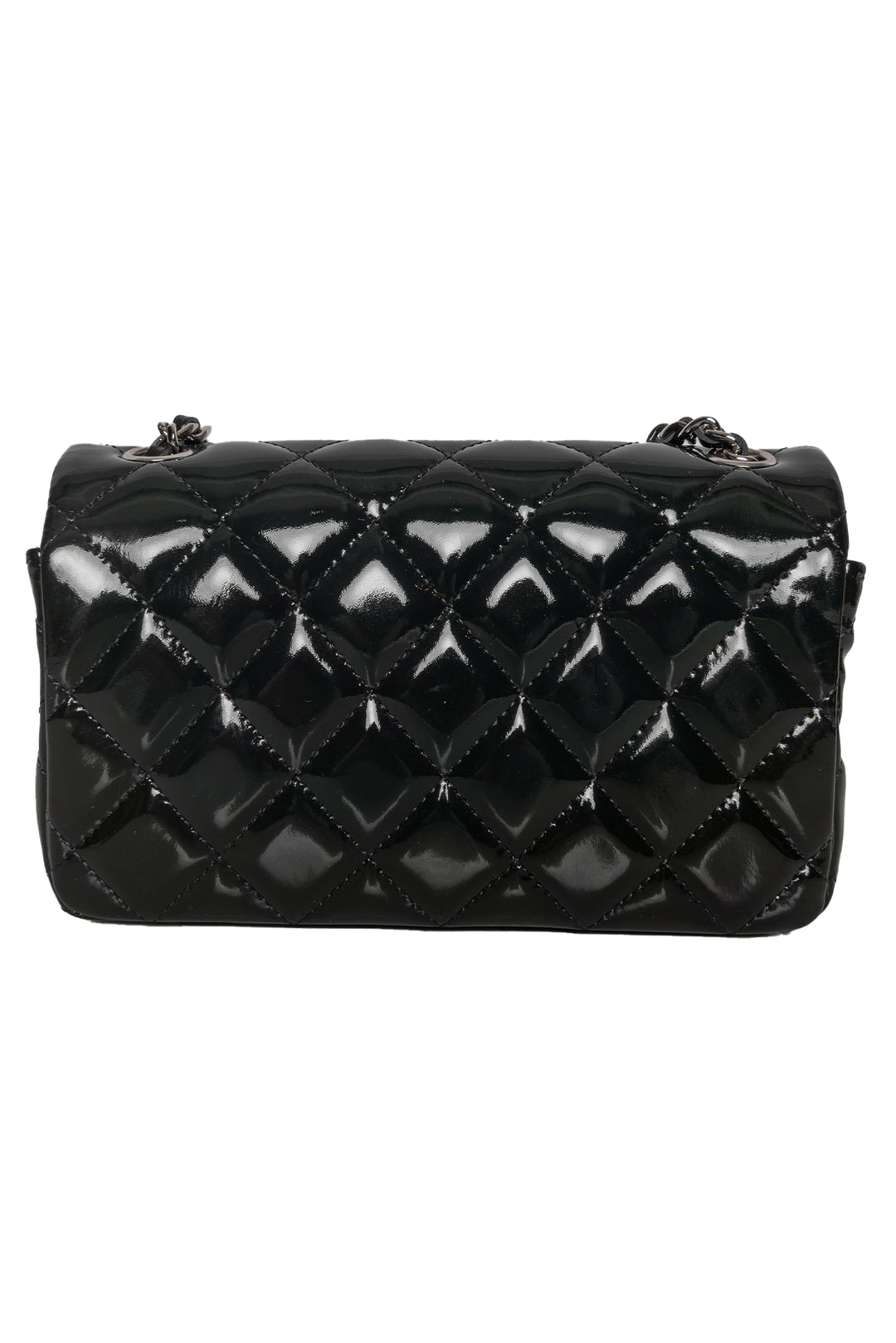 Chanel 2012-2013 Quilted Patent Rectangular Extra Mini Flap Crossbody