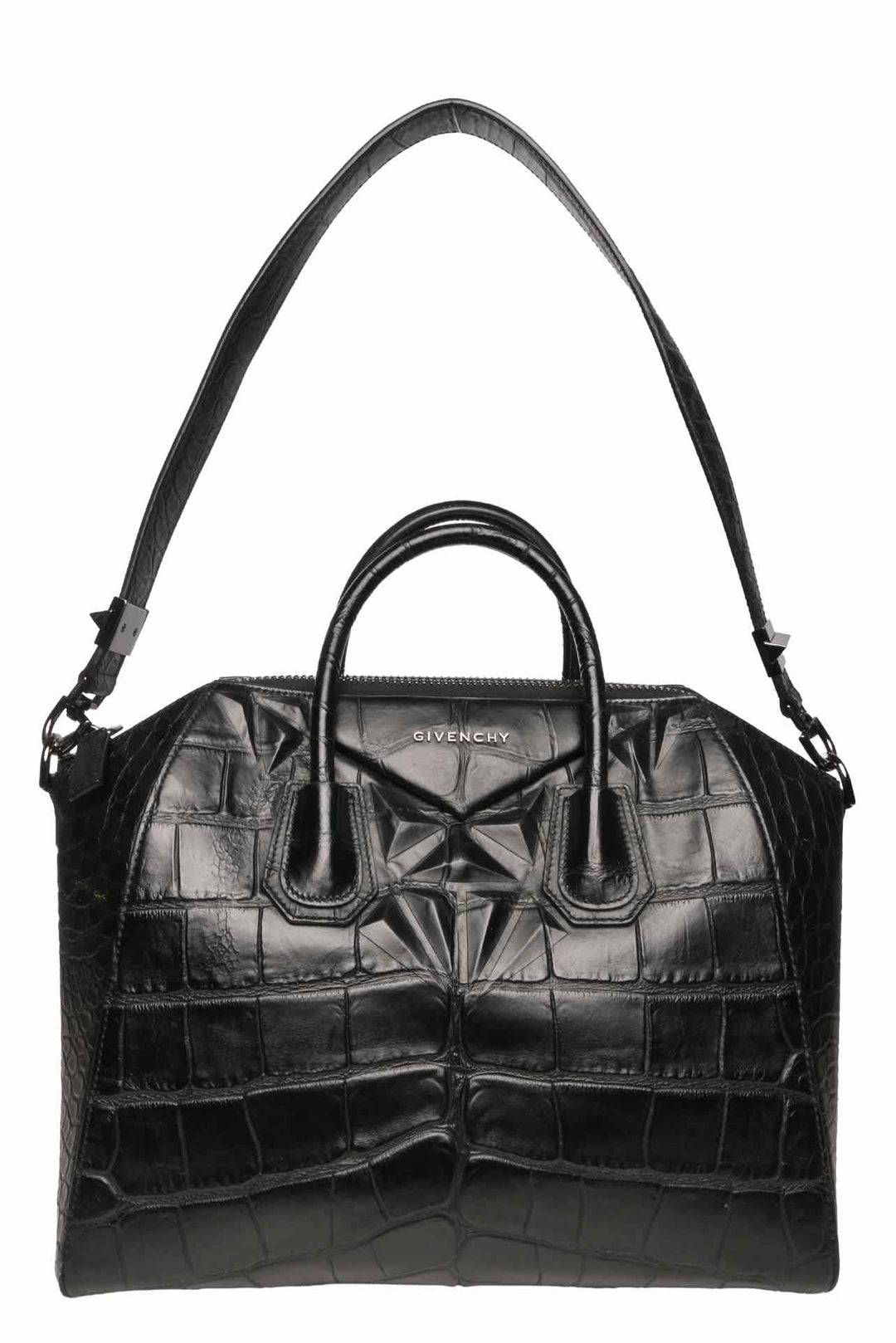 Givenchy Medium Croc Embossed Leather Antigona Tote