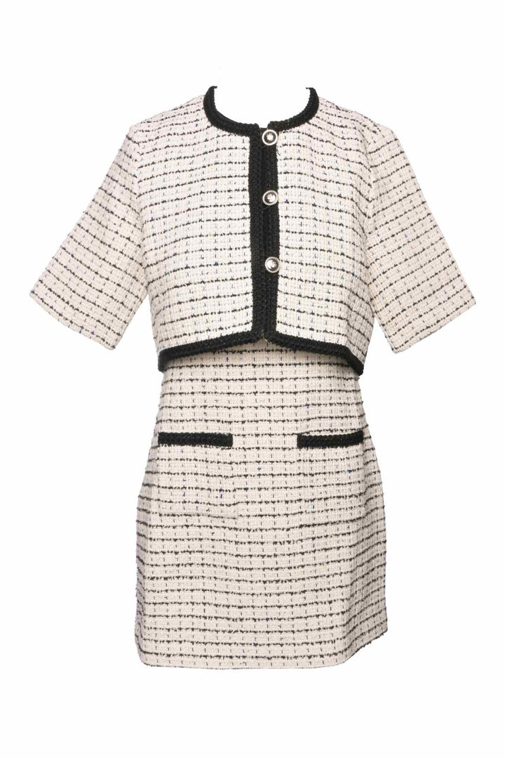 maje Size 38 2-in-1 Tweed Dress Set