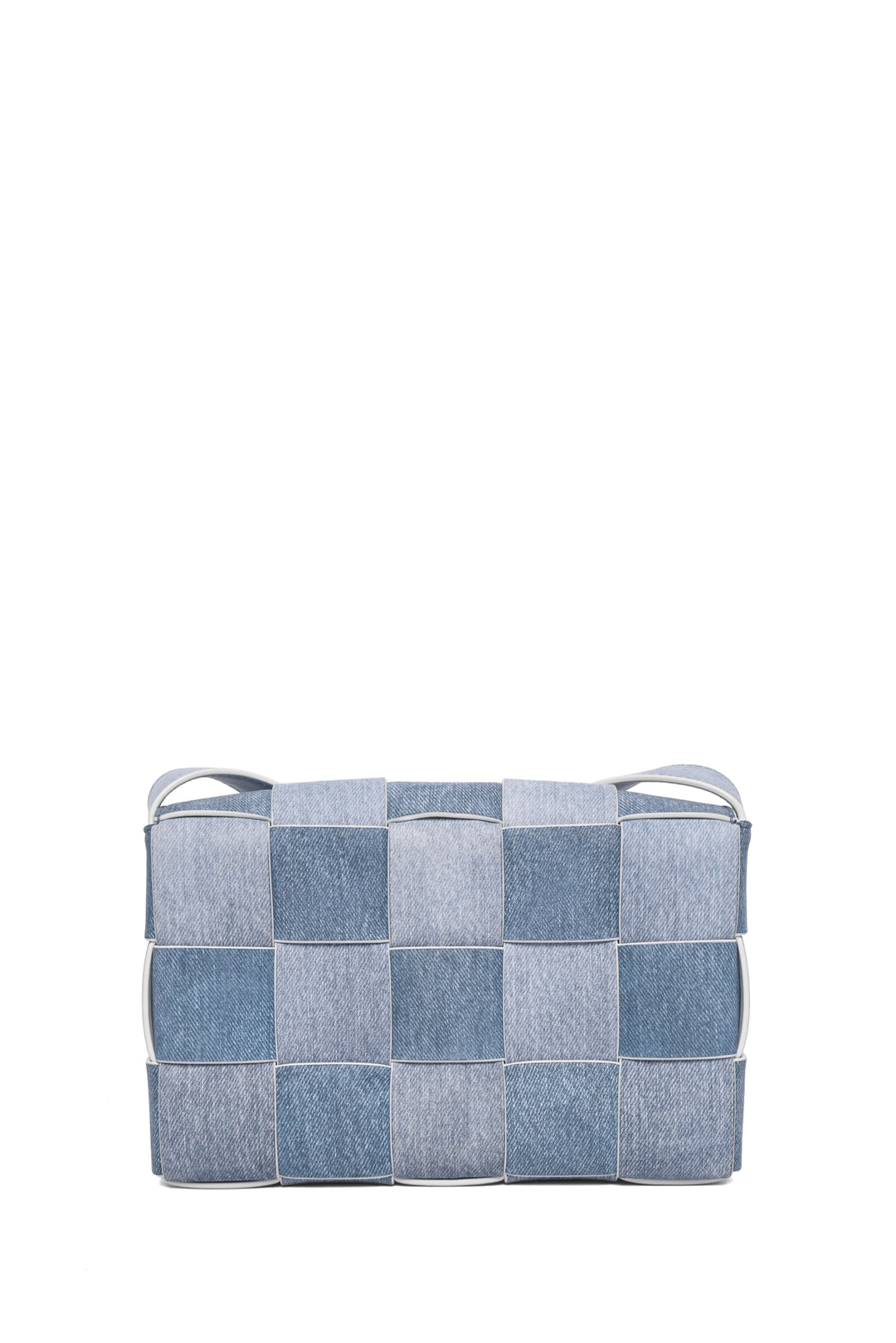 Bottega Veneta  Denim Print Intreccio Cassette Crossbody