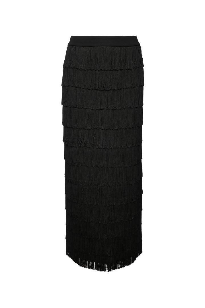 Dorothee Schumacher Size 3 Emotional Essence Fringed Tank Top & Maxi Skirt Set.