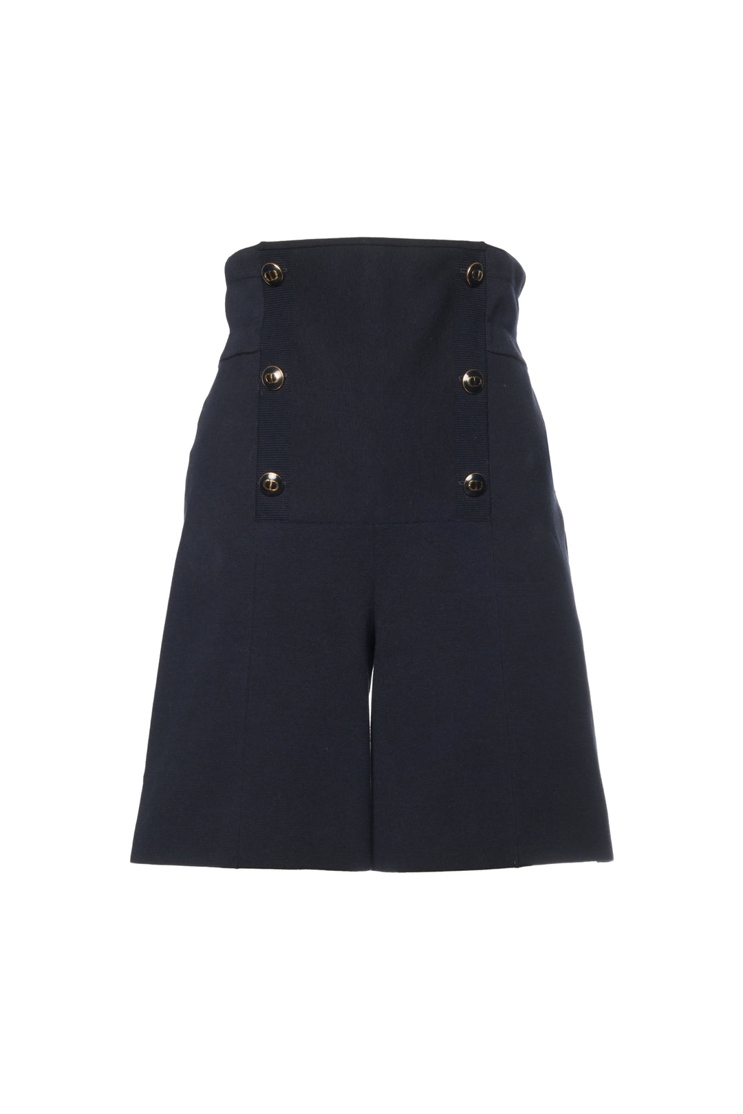 Dior Size 4 High Waisted CD Button Detail Shorts