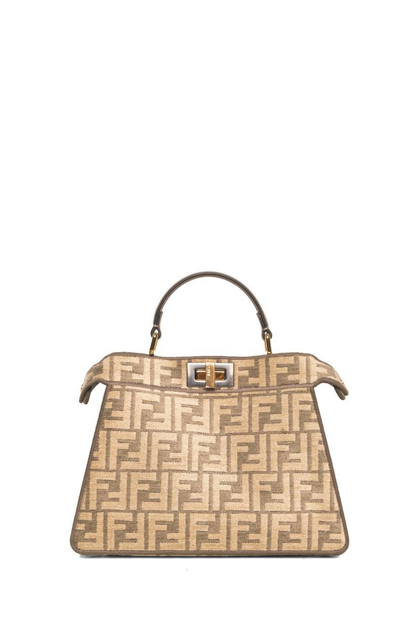 Fendi Peekaboo Iseeu Chenille Vitello Seta FF Bag