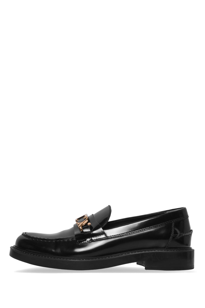 Tod's Size 36.5 Logo Plaque Loafers
