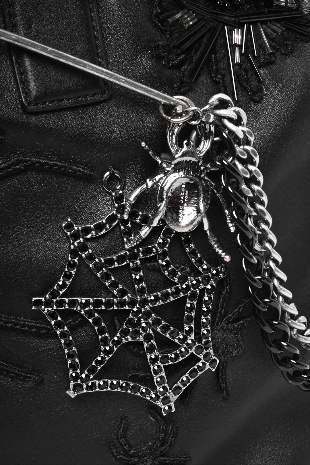 Marc Jacobs Embellished Spider Wingman Leather Tote