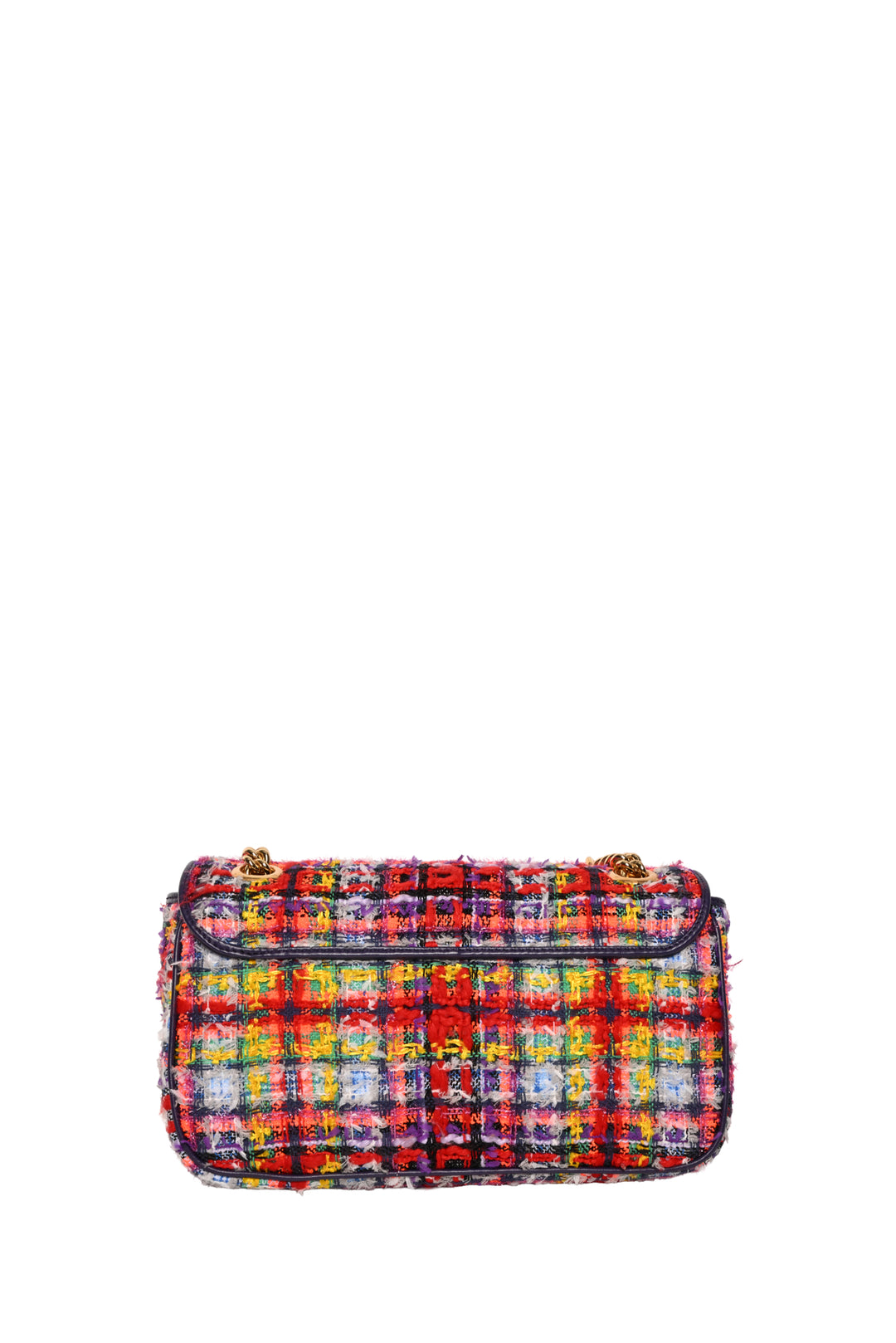 Gucci Tweed Calfskin GG Marmont Shoulder Bag