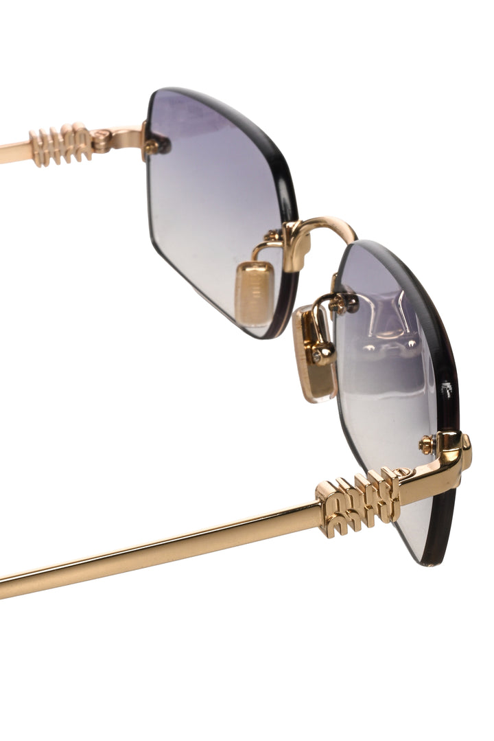 Miu Miu Square Rimless Sunglasses