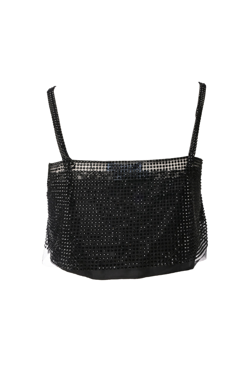 Prada Size 38 2021 Rhinestone Cropped Tank Top