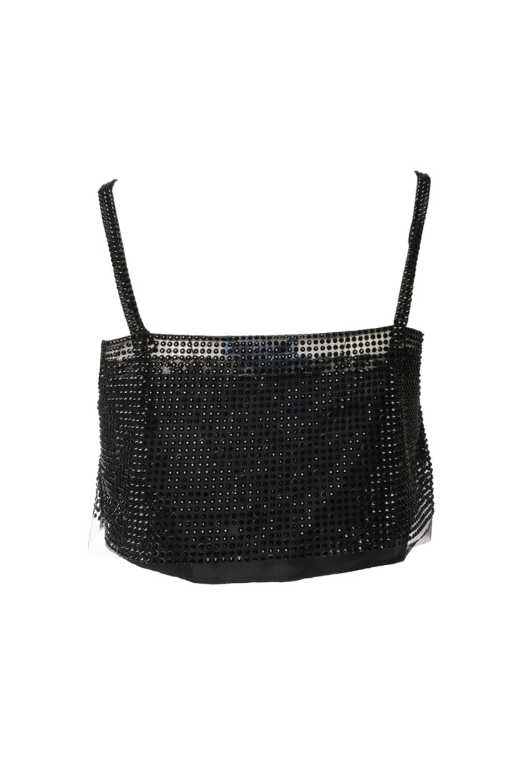 Prada Size 38 2021 Rhinestone Cropped Tank Top