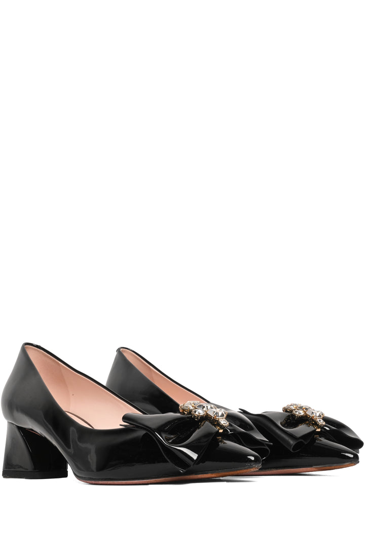 Roger Vivier Size 39 Patent Leather Jewel Bow Pumps