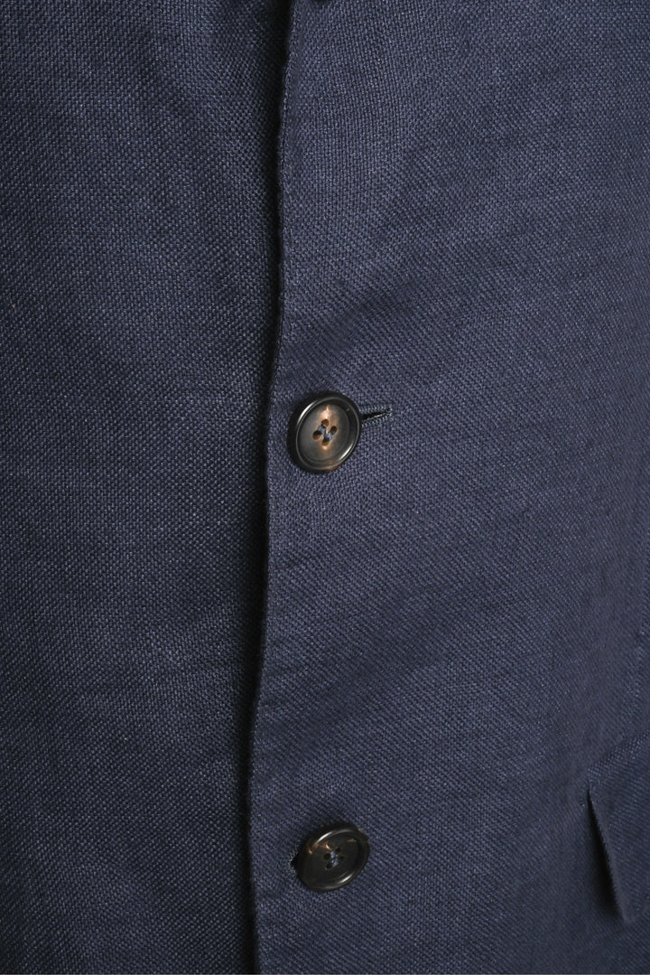 Brunello Cucinelli Size 40 Men's 3 Button Peaked Lapel Linen Blazer