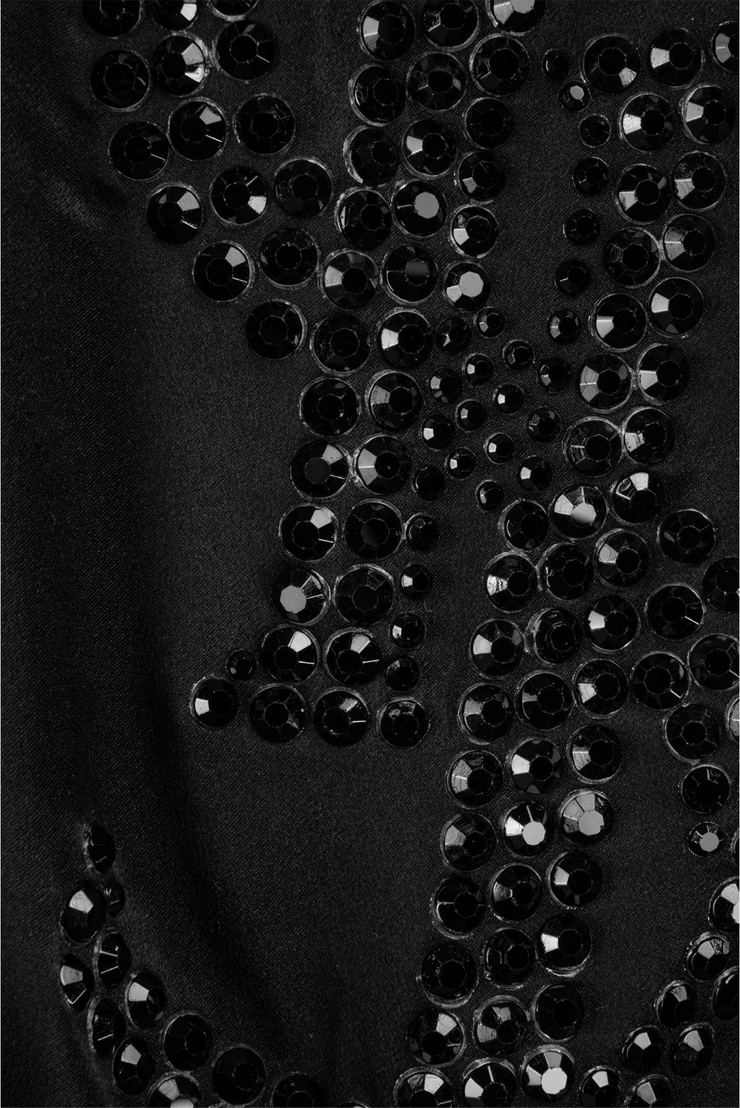 Saint Laurent Size L Vintage Crystal Logo Embellished Silk Tank Top