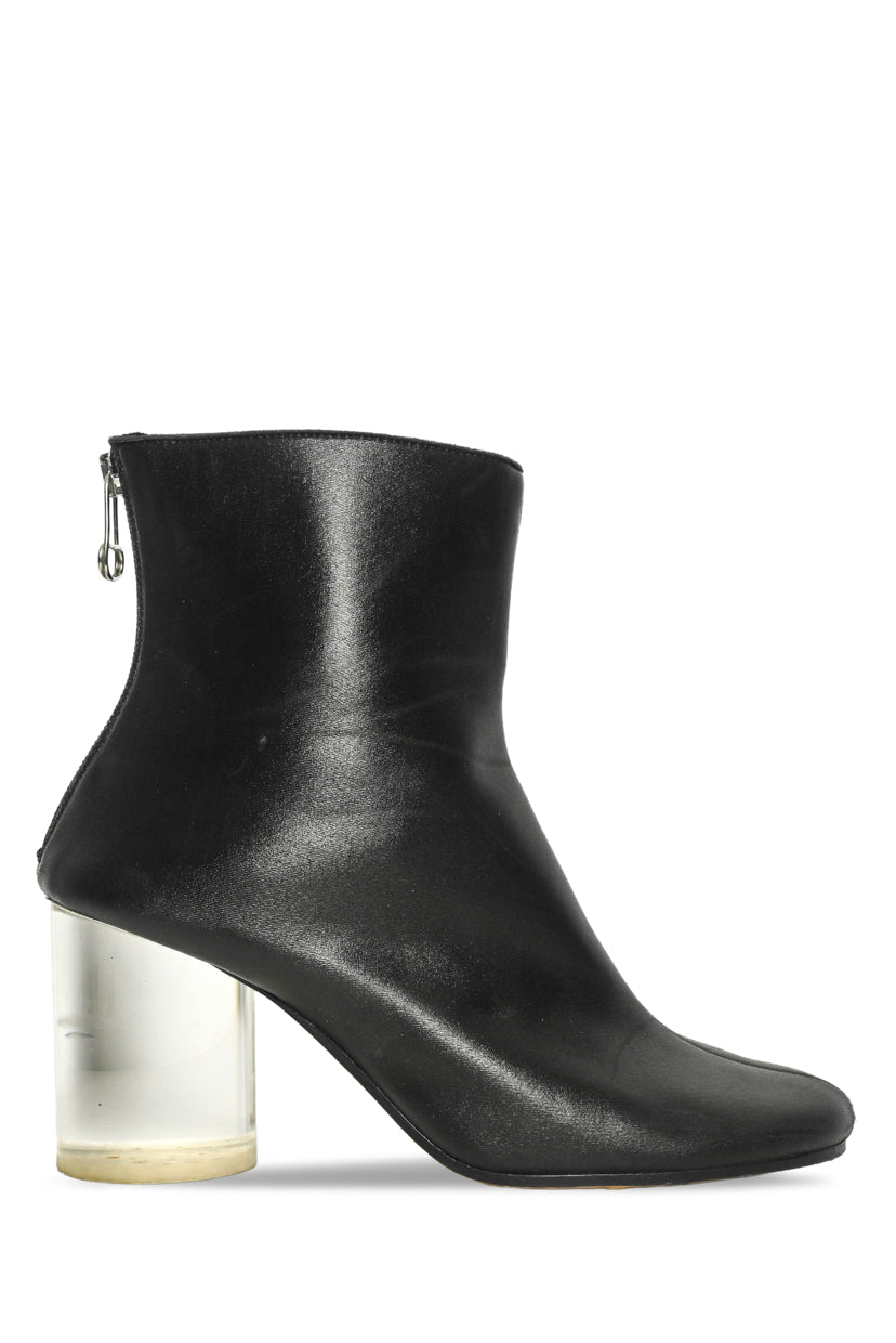 Maison Martin Margiela Size 38 Lucite Heel Ankle Boots