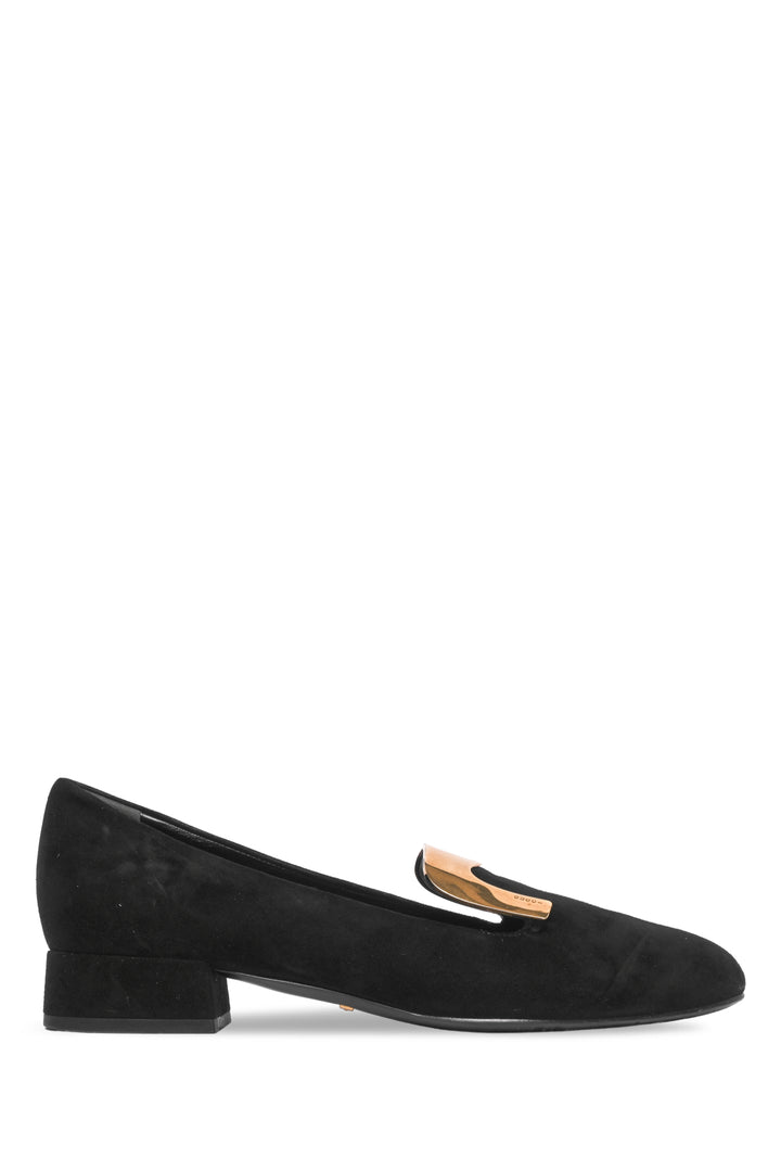 Gucci Size 38.5 Suede Alma Loafers