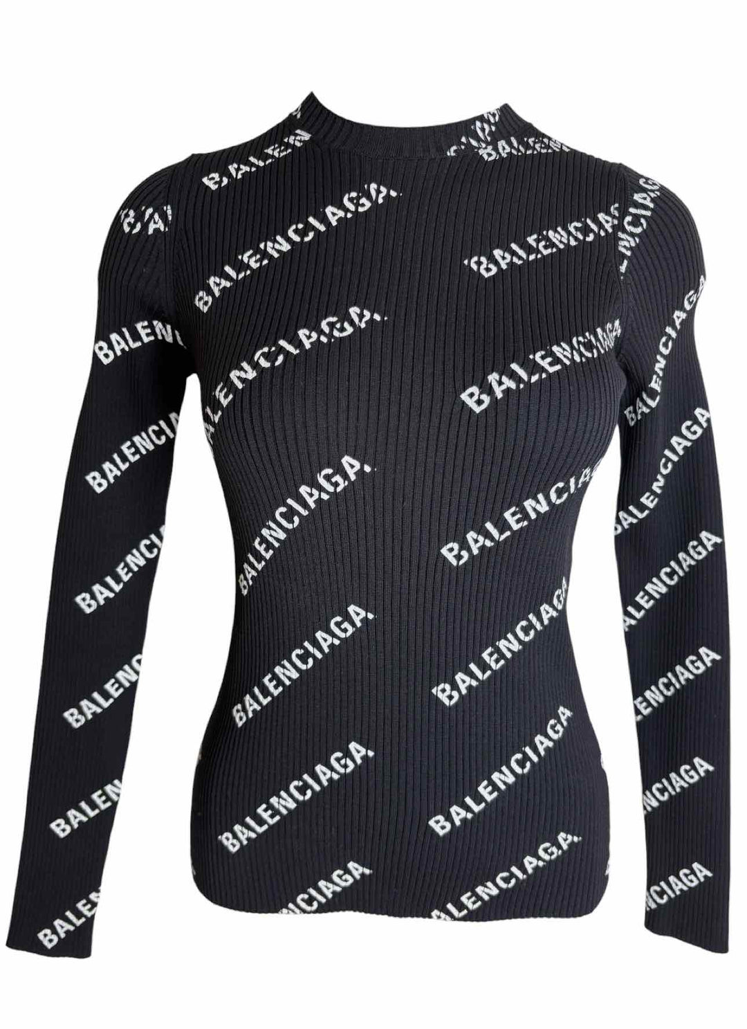 Balenciaga Size S Ribbed Logo Tops