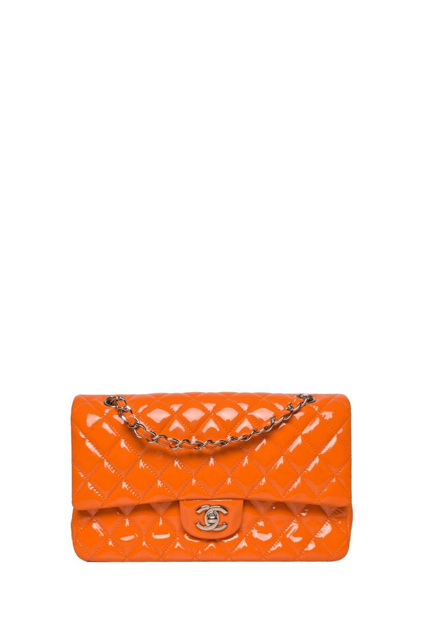 Chanel 2014 Patent Quilted Double Flap Shoulder Bag