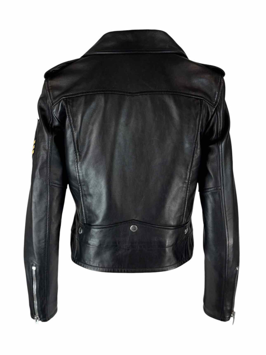 Saint Laurent Size 38 2017 Perfecto Biker Patch Leather Jacket