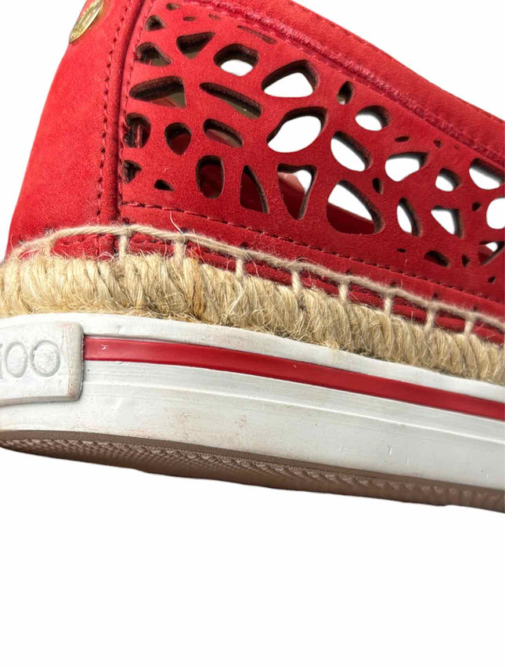 Jimmy Choo Size 35.5 Leather Espadrille Flats