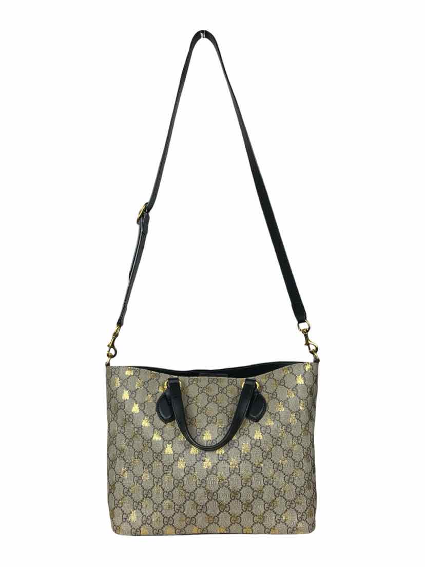 Gucci Soft gg supreme bee small crossbody tote