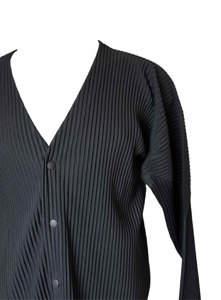 Issey Miyake Homme Plisse Size 4 Men's Pleated Poly Cardigan