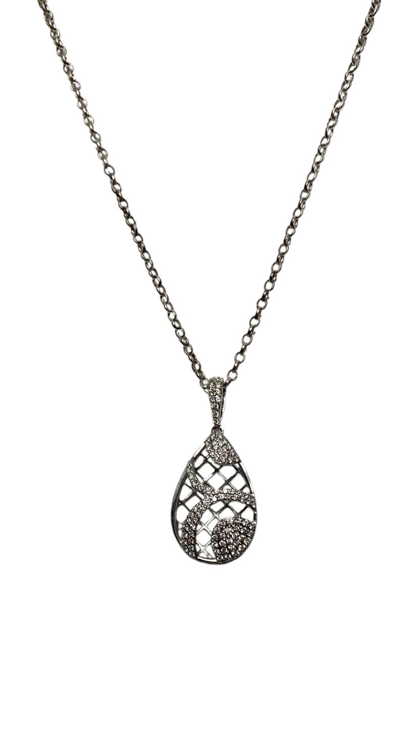 Peter Storm 18K White Gold and Diamond Melee Pendant Necklace