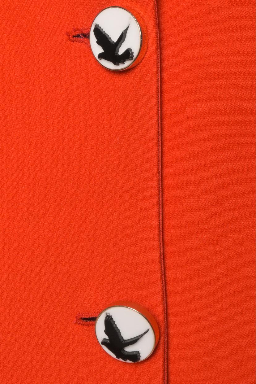 Korsun Size 4 Red Sleeveless Form-Stable Jacket