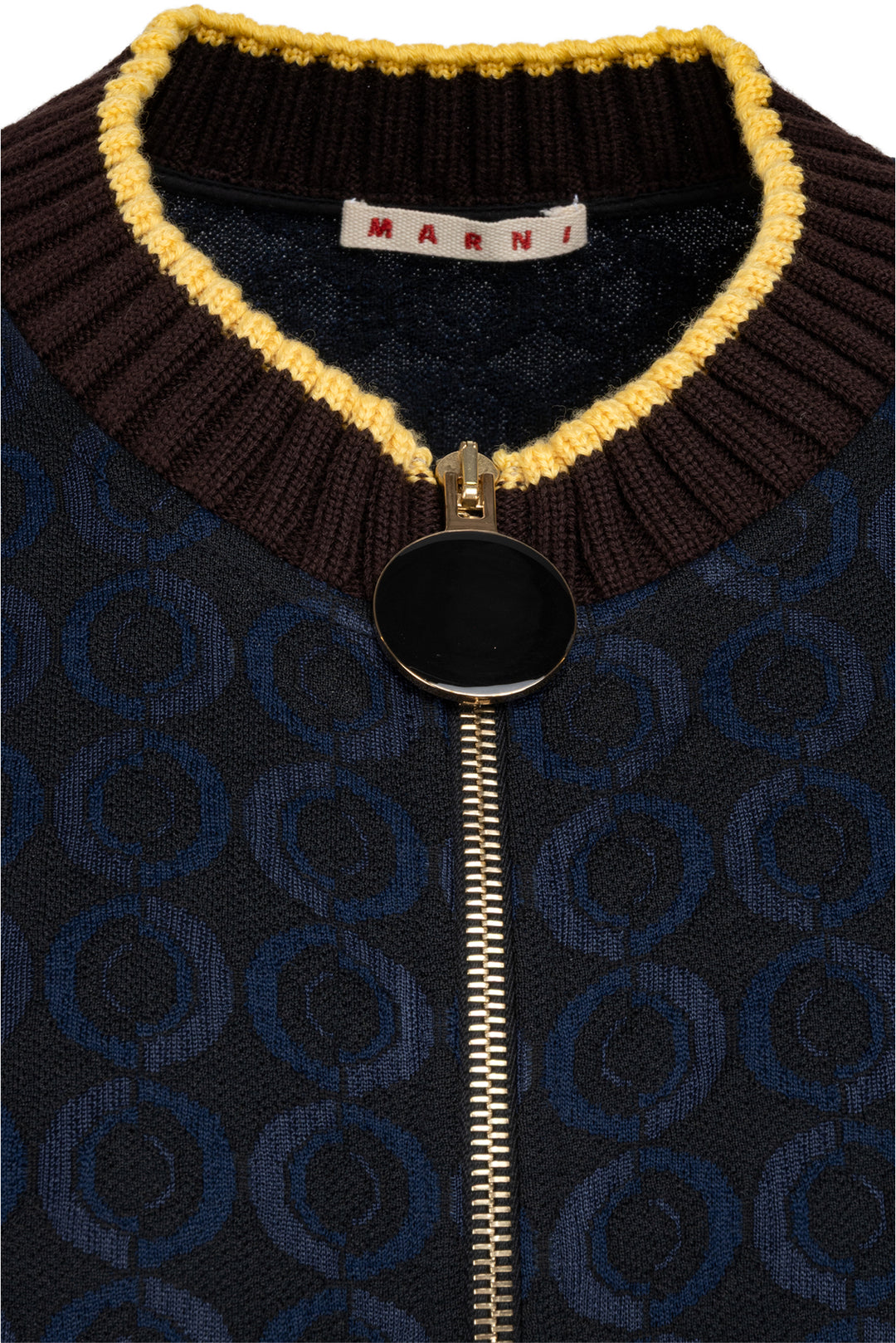 Marni Size 42 Jacquard Knit Collar Jacket