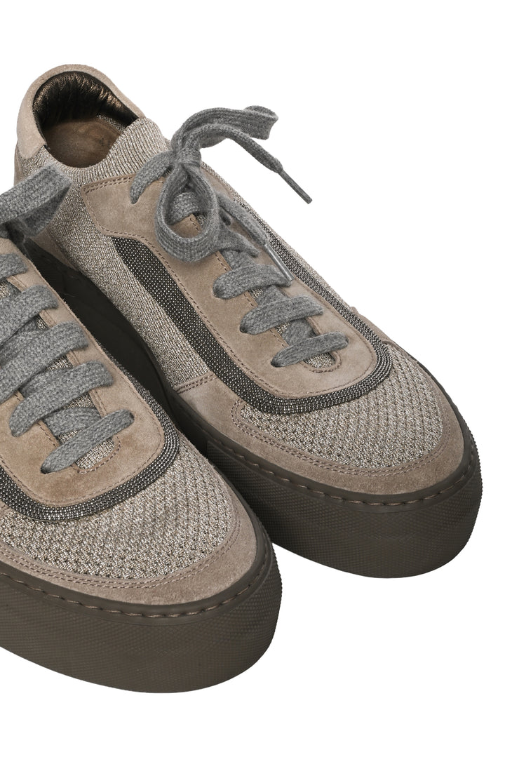 Brunello Cucinelli Size 41 Monili Glitter Sneaker