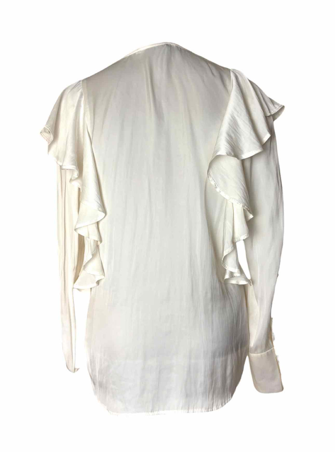 Smythe Size M Ruffle Shoulder Blouse