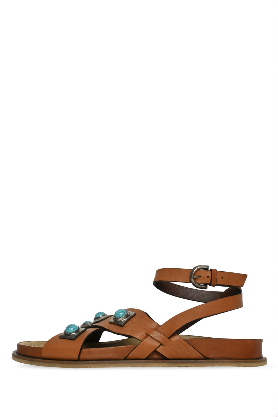 Etro Size 40 Crown Me Leather Sandals