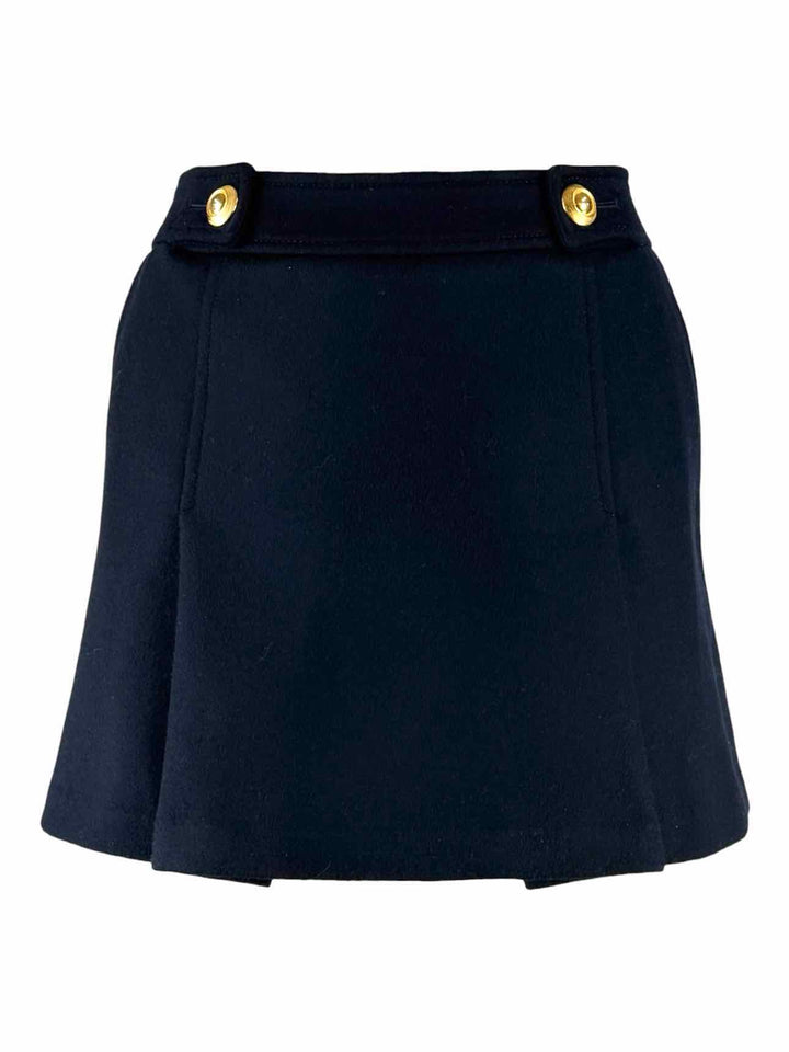 Tom Ford Size 42 Wool & Cashmere Pleated Mini Skirt