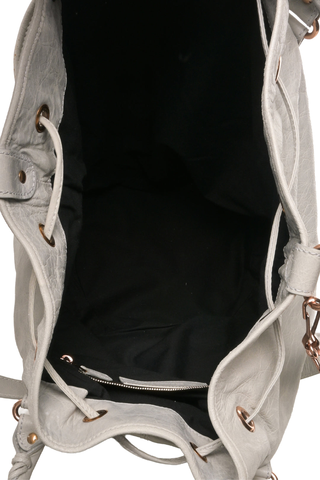 Balenciaga Leather Giant Silver PomPon Bag