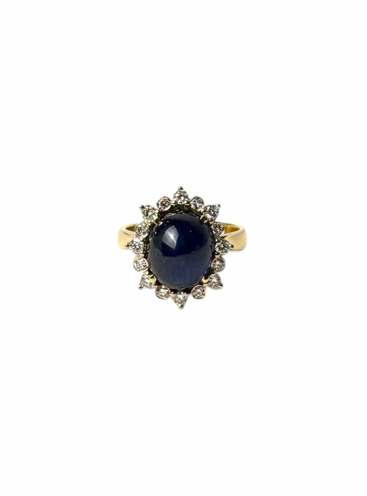 Size 5.5 Sapphire and Daiamond Ring