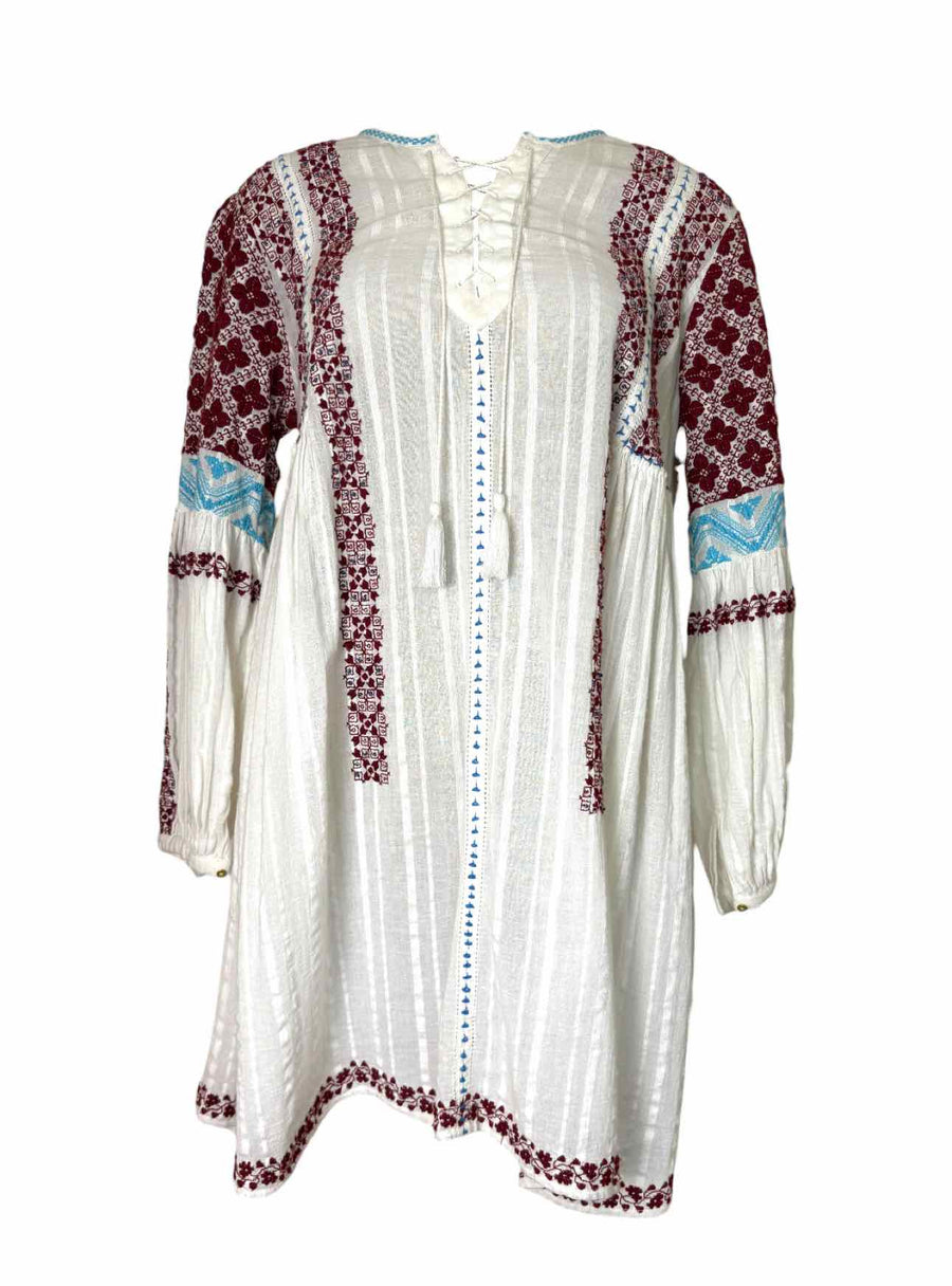 Ulla Johnson Size 4 Embroidered Cotton Dress