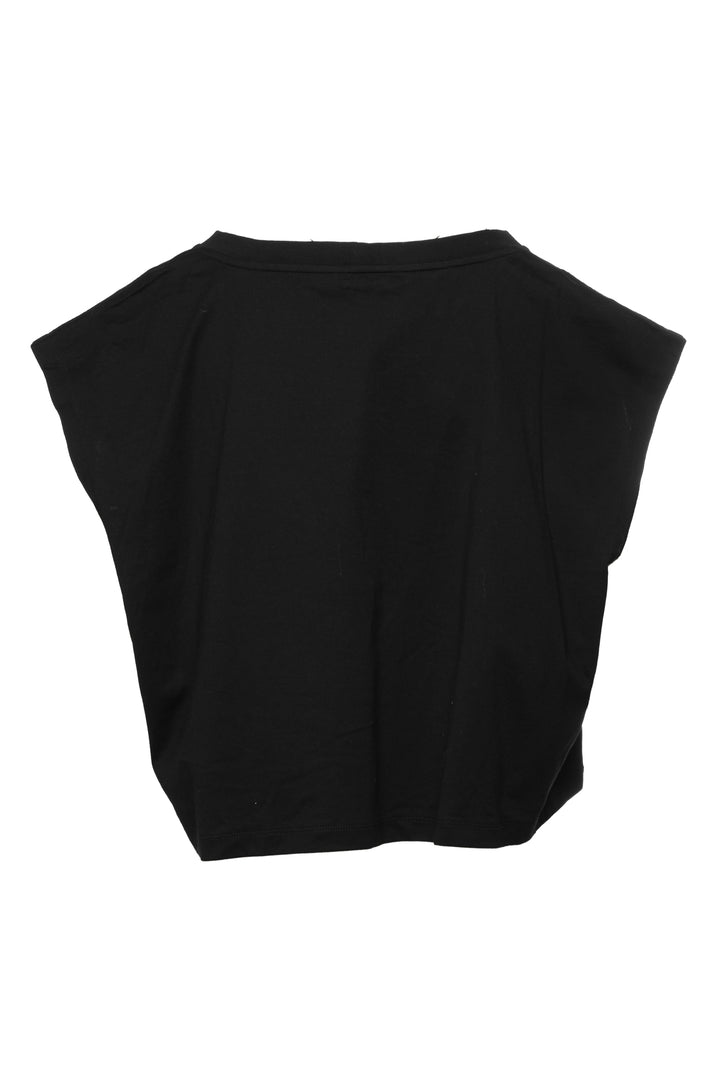 Celine Size M Triomphe Logo Cropped Sleeveless T-Shirt