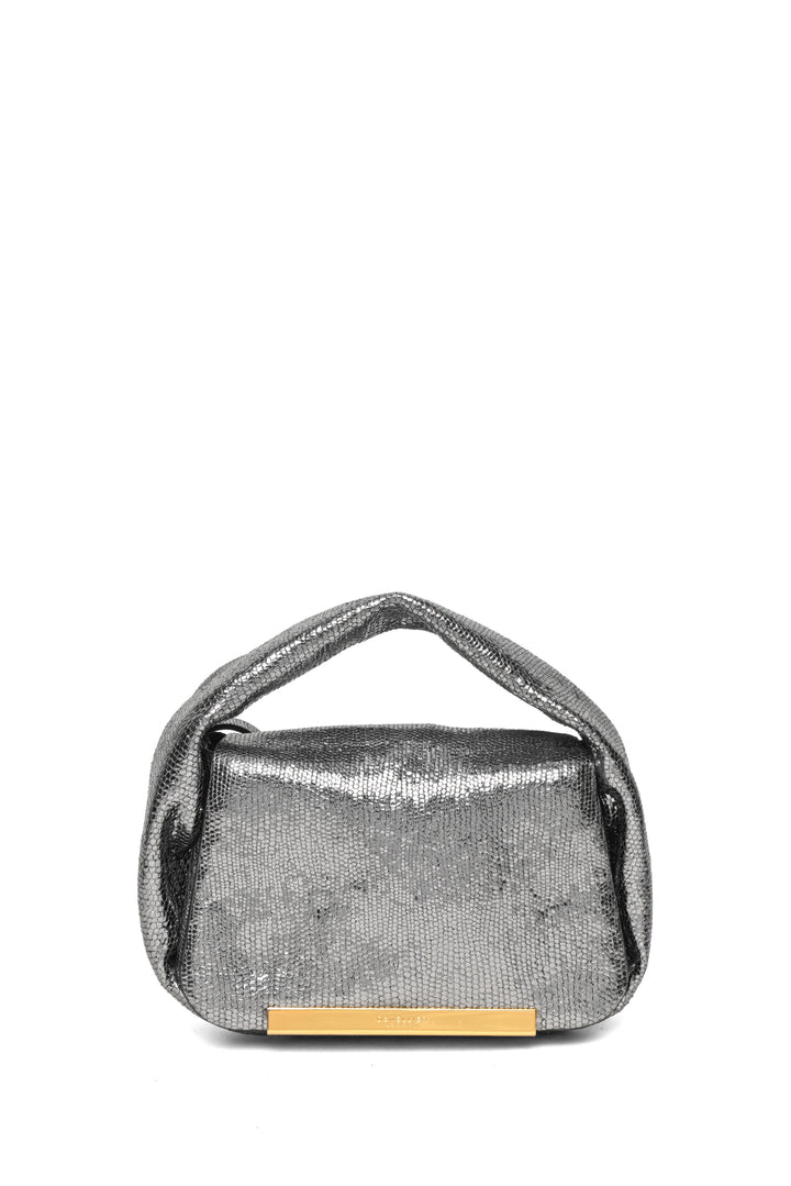 DEMELLIER LONDON Metallic Sheepskin Leather Mini Lisbon Crossbody Clutch