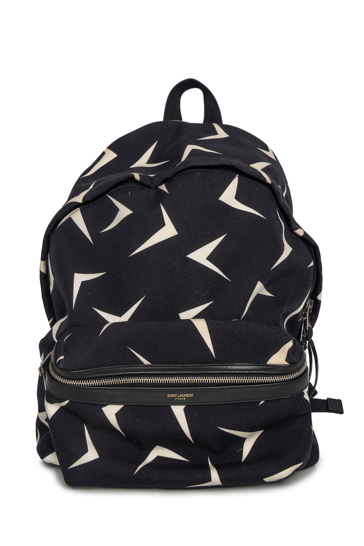 Saint Laurent Printed Canvas City Backpack