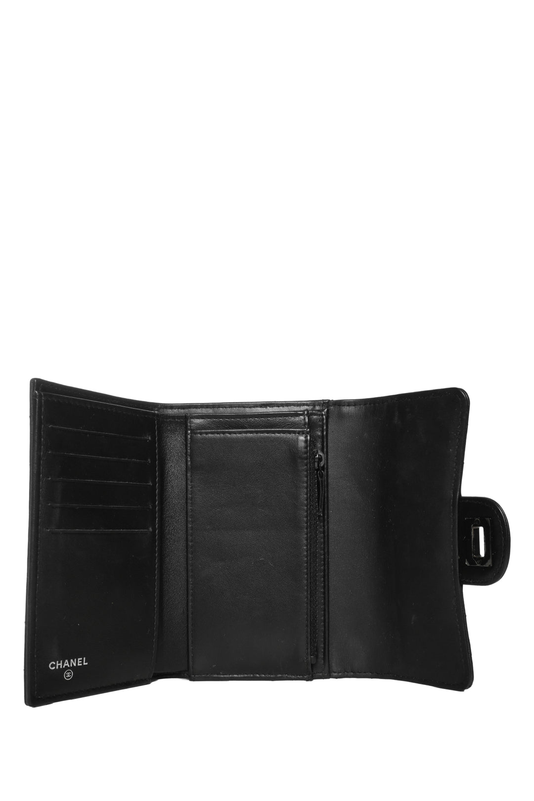Chanel 2018 So Black Reissue 2.55 Trifold Wallet